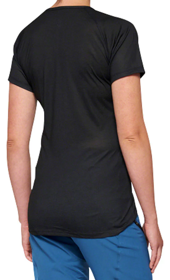 100% Airmatic Jersey - Black Short Sleeve Womens Large - Image 2