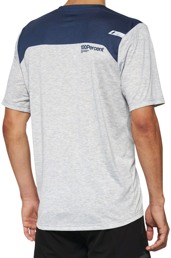 100% Airmatic Jersey - Gray/Midnight Short Sleeve Mens Large - Image 2