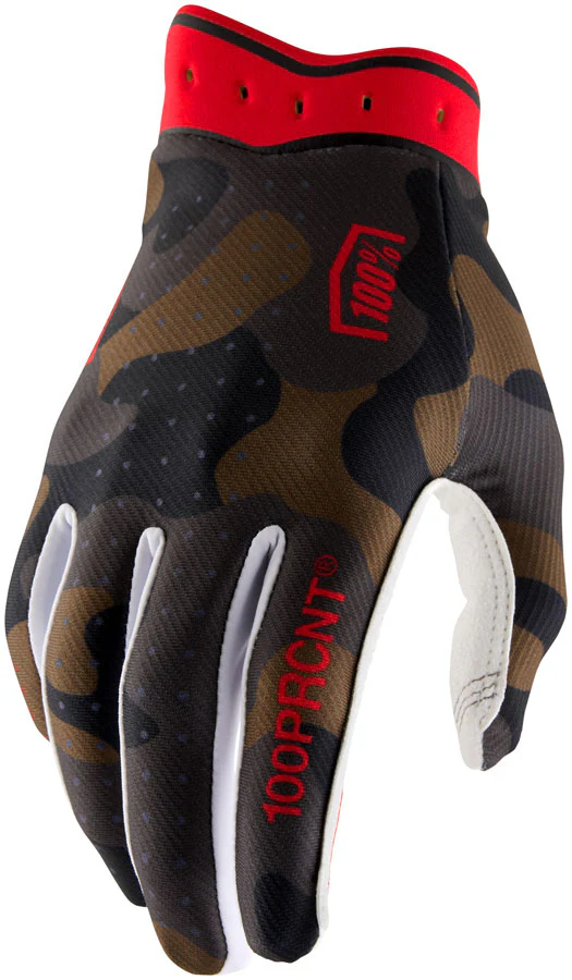 100% Itrack Gloves - Camo Medium