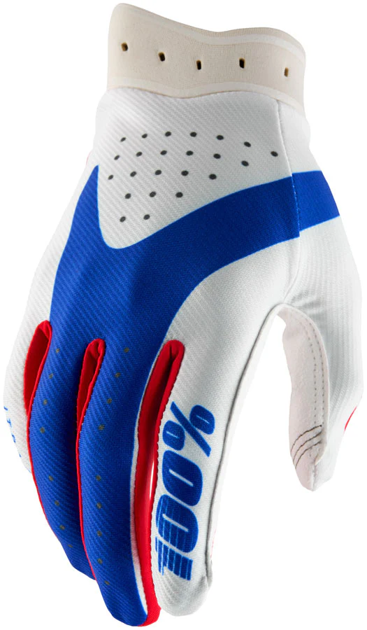 100% Itrack Gloves - Red/White/Blue X-Large