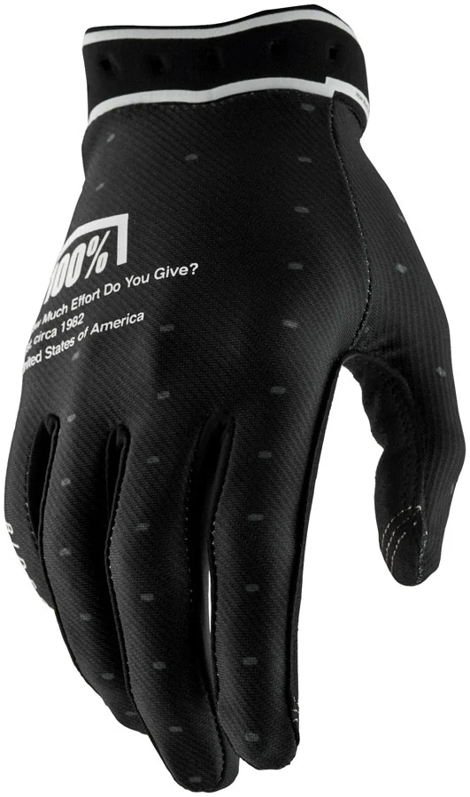 100% Ridefit Gloves - Black X-Large