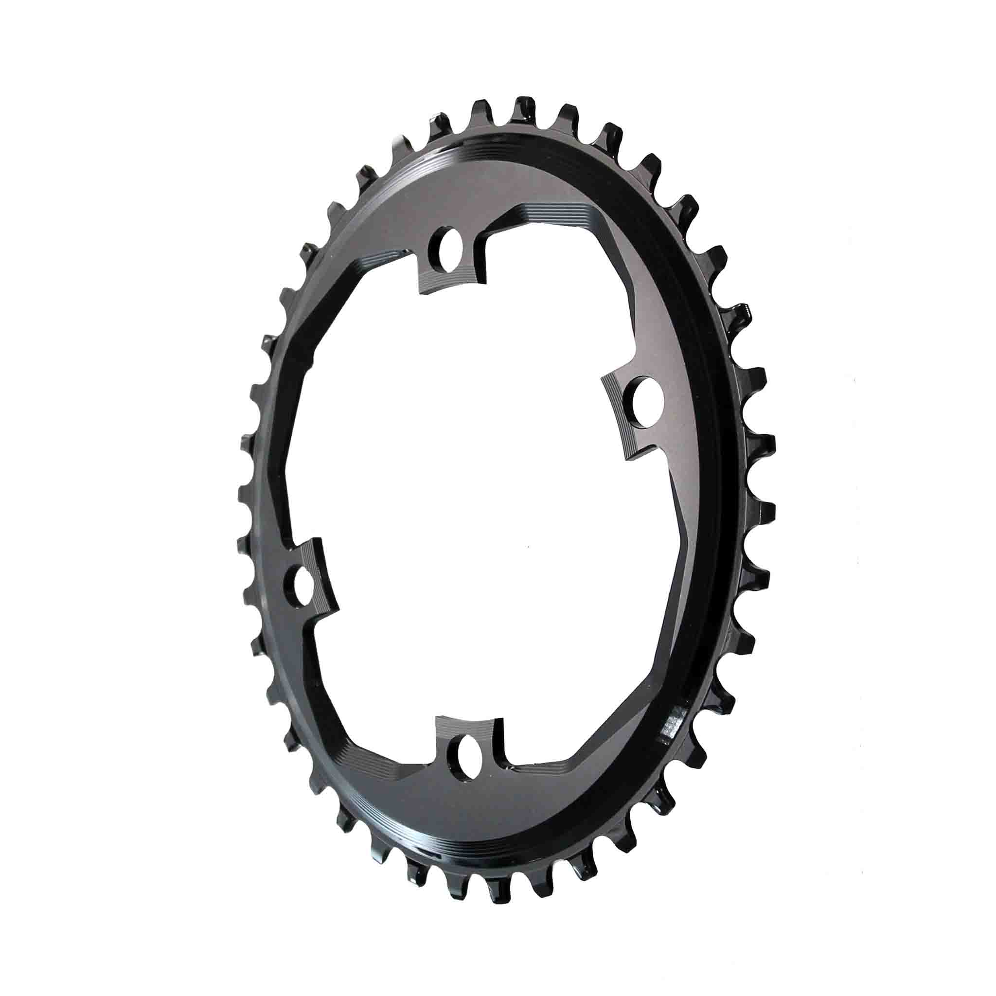 absoluteBLACK Oval Traction Chainring 4x110mm Apex1 38T - Black