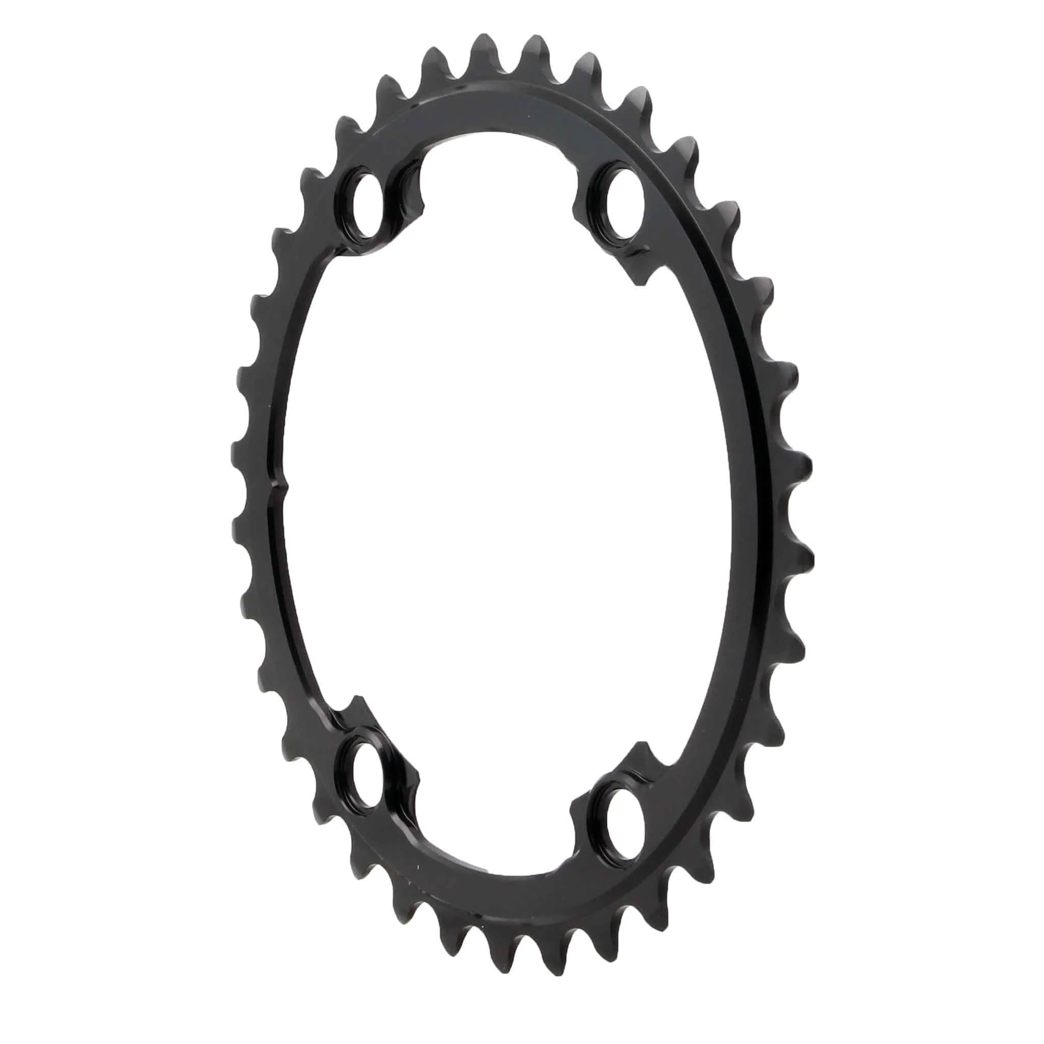 absoluteBLACK Round Chainring 4x110BCD Shimano Asym 34T - Black