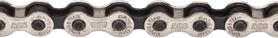 ACS Crossfire Chain - Single Speed 1/2" x 1/8" 106 Links Silver