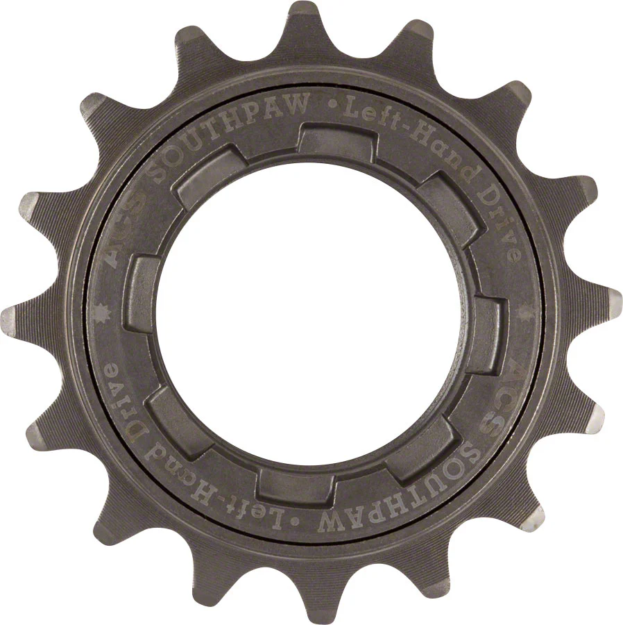 ACS Southpaw Freewheel - 16t Gun Metal For Left Hand Drive