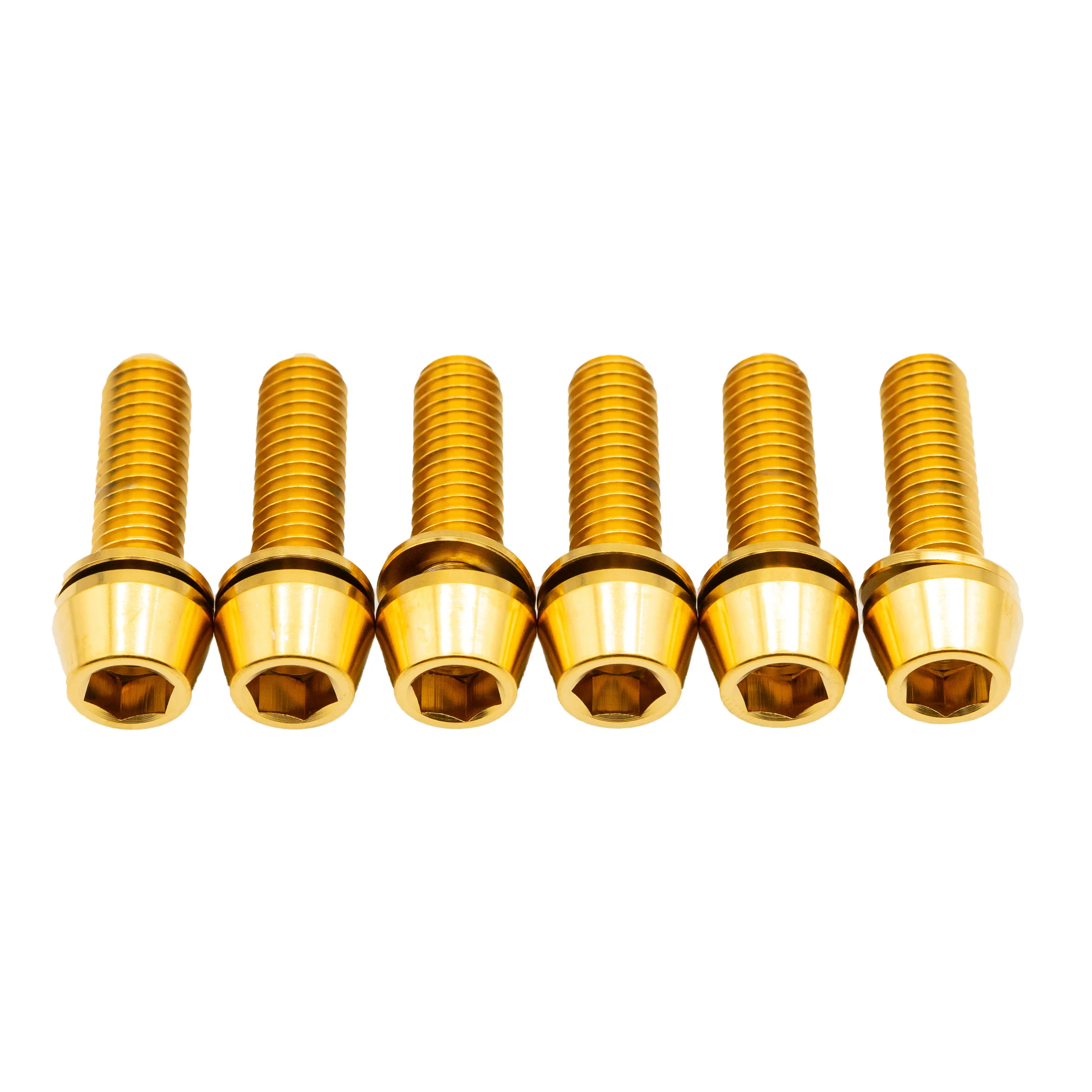 Better Bolts Deity Copperhead Ti  Stem Bolt Kit Gold 6/Count