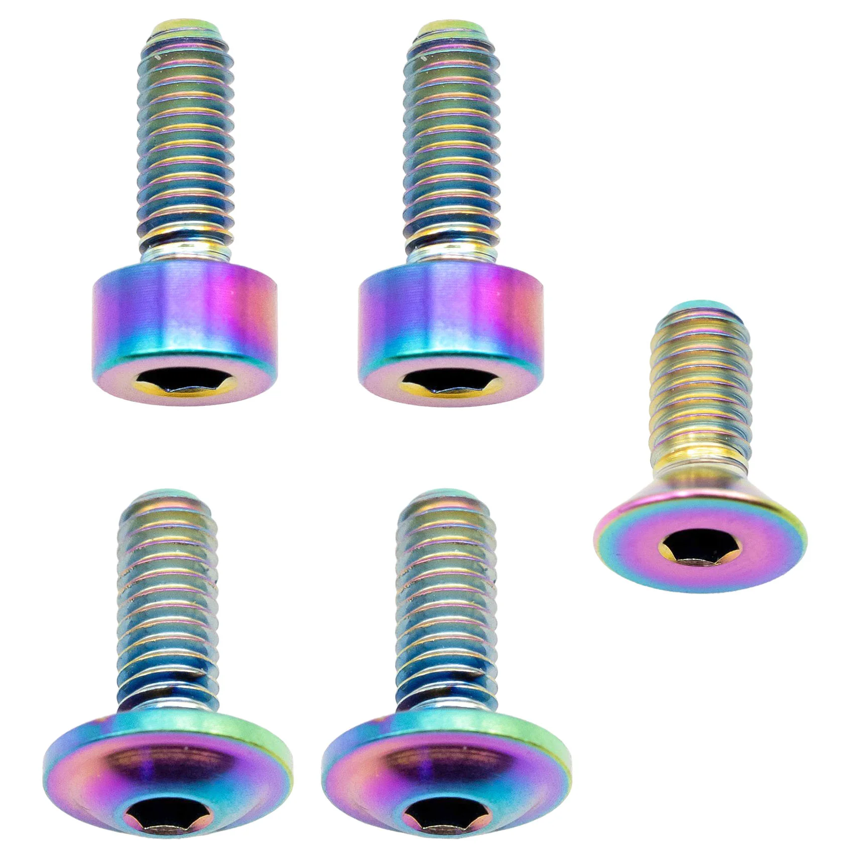 Better Bolts Fox 32 Fork Ti Bolt Kit 2016-2024 Rainbow 5/Count