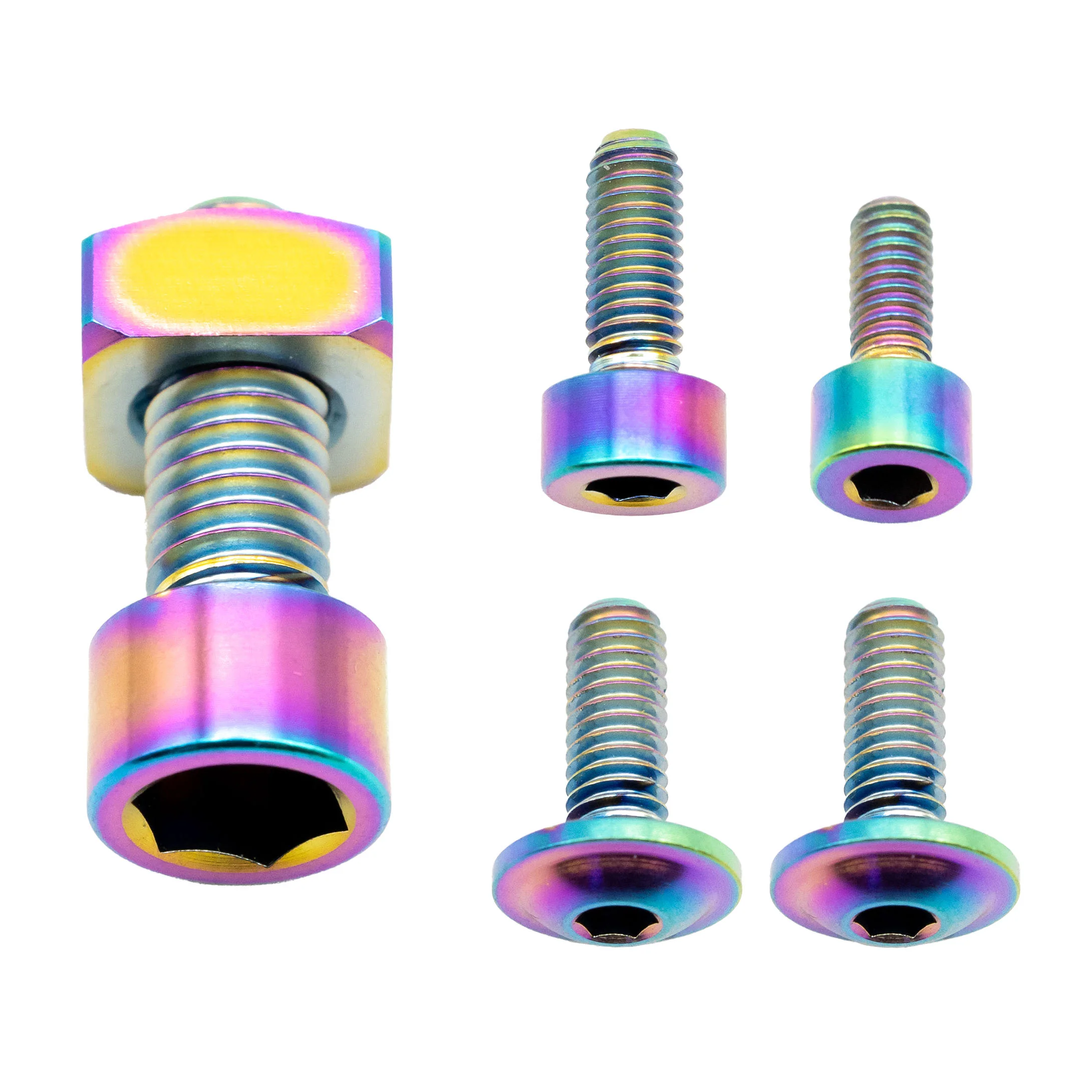 Better Bolts Fox 38 Fork Ti Bolt Kit Grip/Rhythm Rainbow 6/Ct