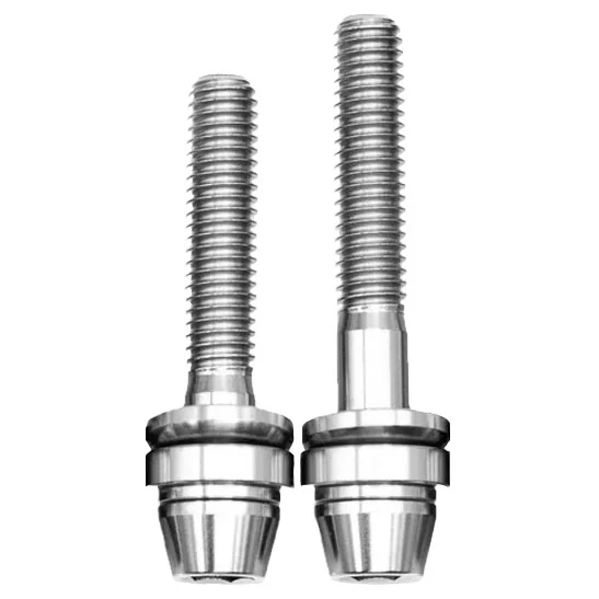 Better Bolts Ti Post Mount Caliper Bolts/Washers 35/40 Silver6Ct