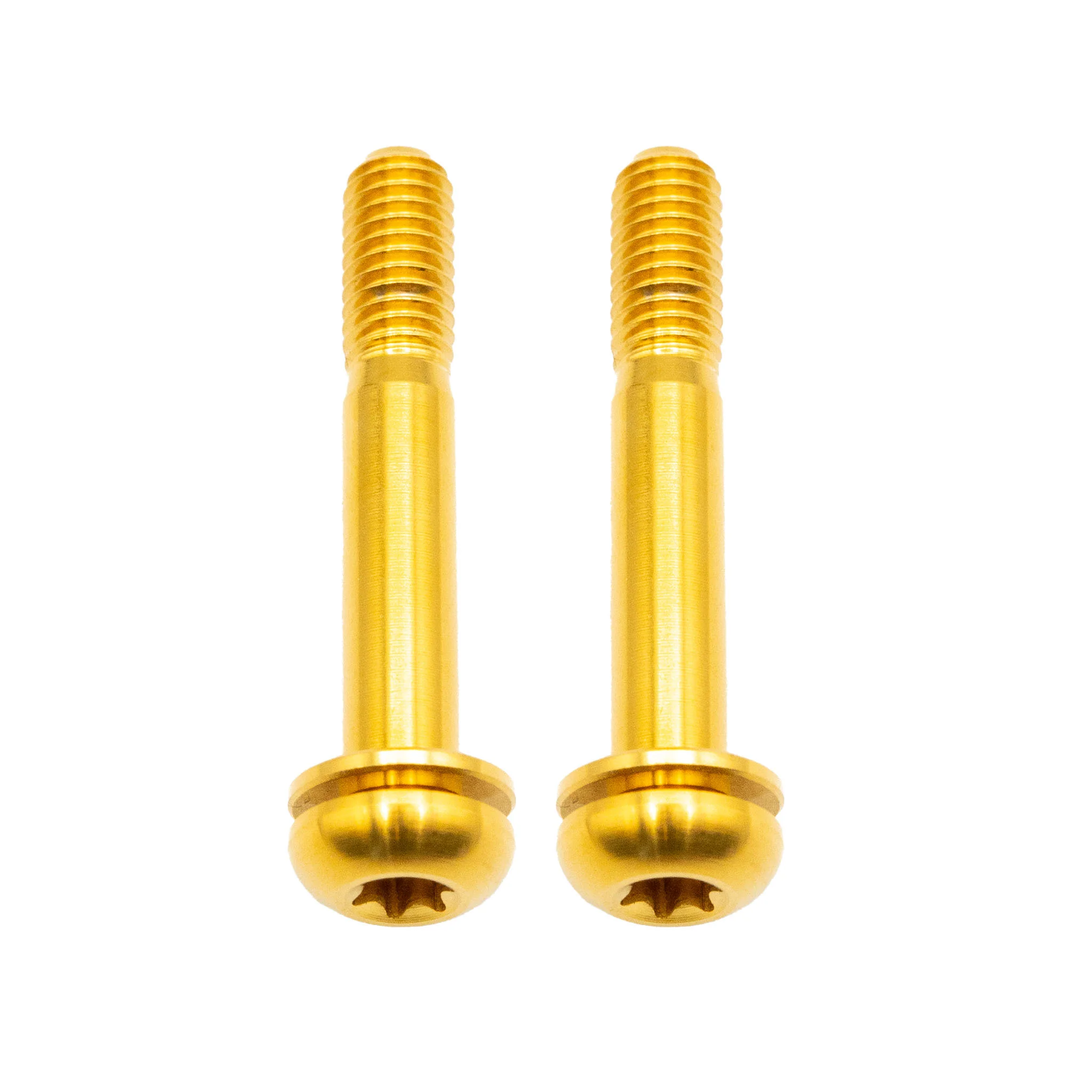 Better Bolts Titanium Flat Mount Bolt Kit 37mm Gold 2/Count