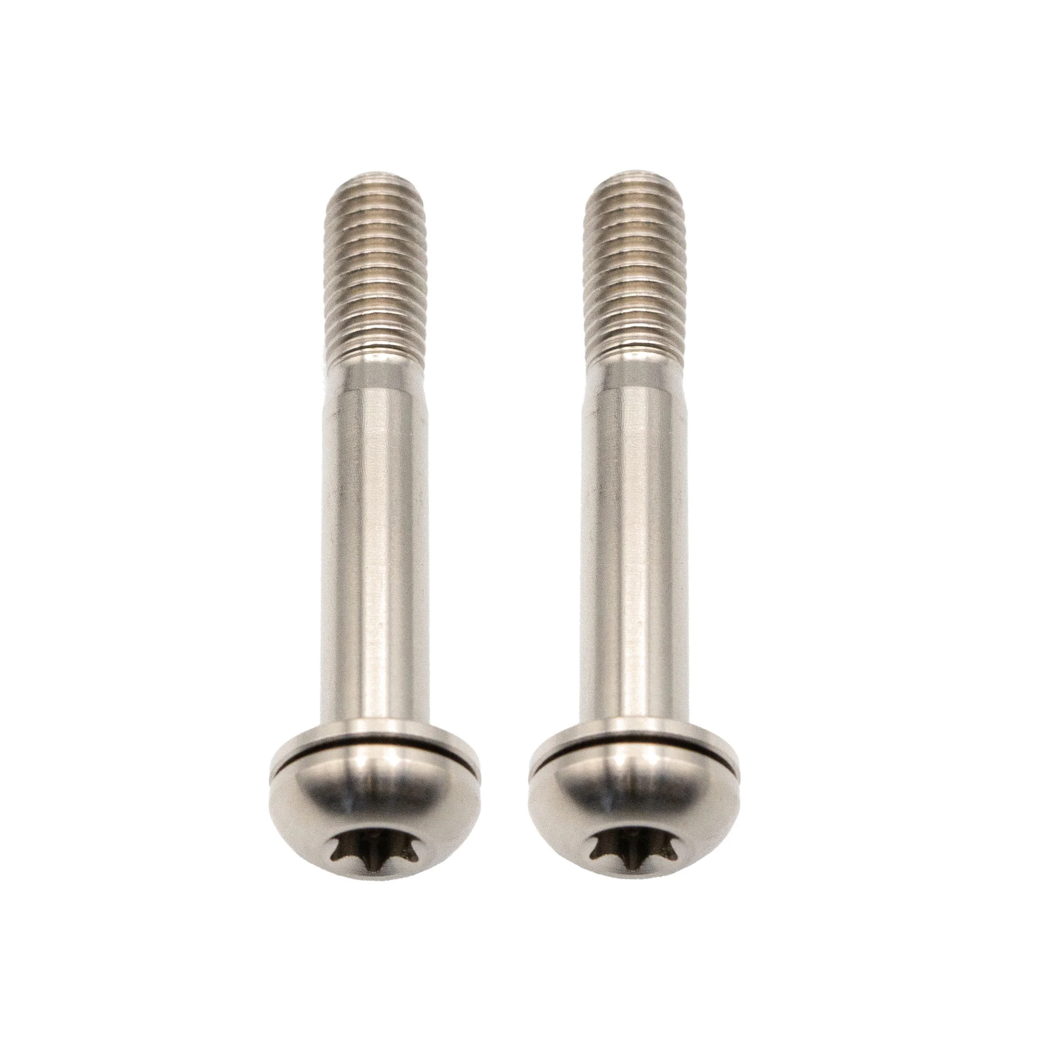 Better Bolts Titanium Flat Mount Bolt Kit 37mm Silver 2/Count