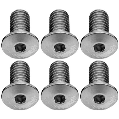 Better Bolts Titanium Water Bottle Cage Bolts10mm Silver 6/Count