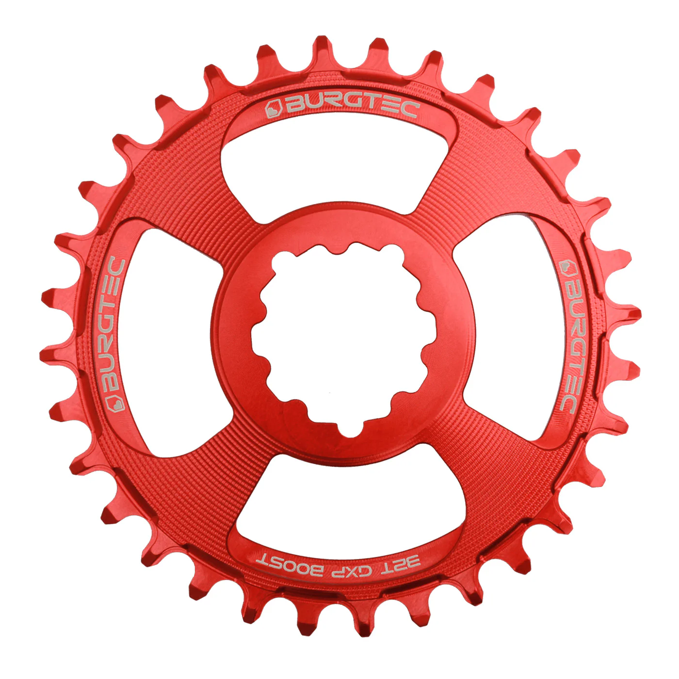 Burgtec GXP Boost 3mm Thick Thin Chainring 32T RaceRed