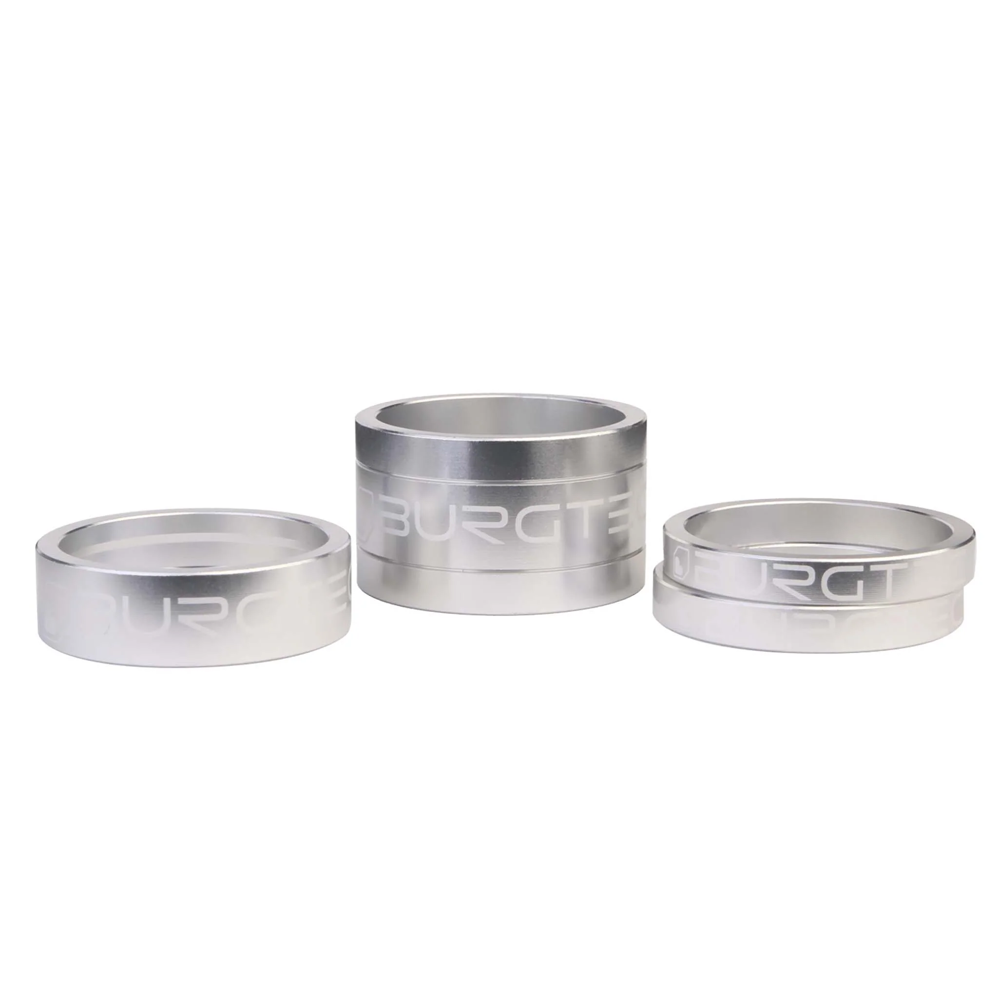 Burgtec Headset Spacer Kit Rhodium Silver 4/Count