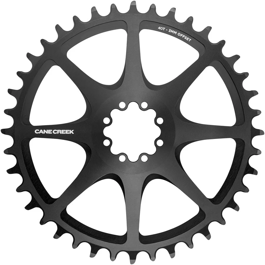 Cane Creek Direct Mount Chainring - 40t 8-Bolt Direct Mount 3mm Offset Black