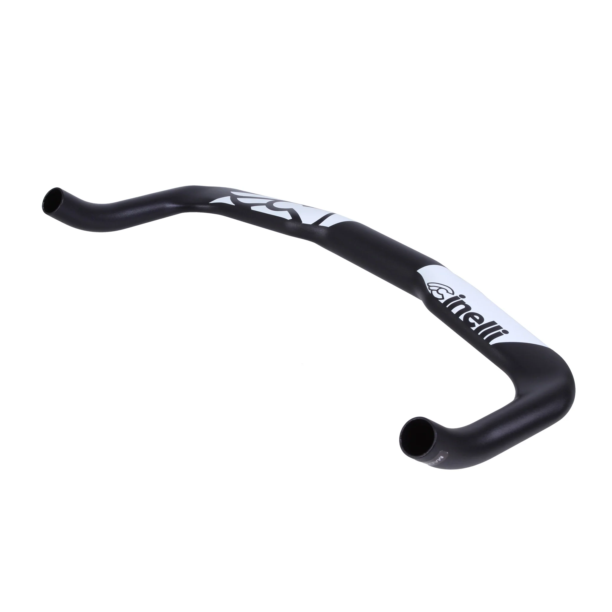 Cinelli Alloy Bullhorn Bar Black w/White (31.8) 40cm Black