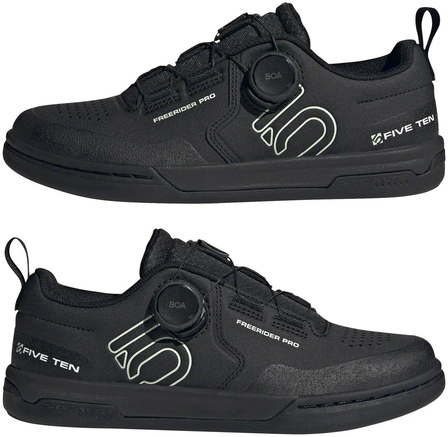 Five Ten Freerider Pro BOA Flat Shoes - Women's  Core BLK/Linen Green/FTWR White 5 - Image 3