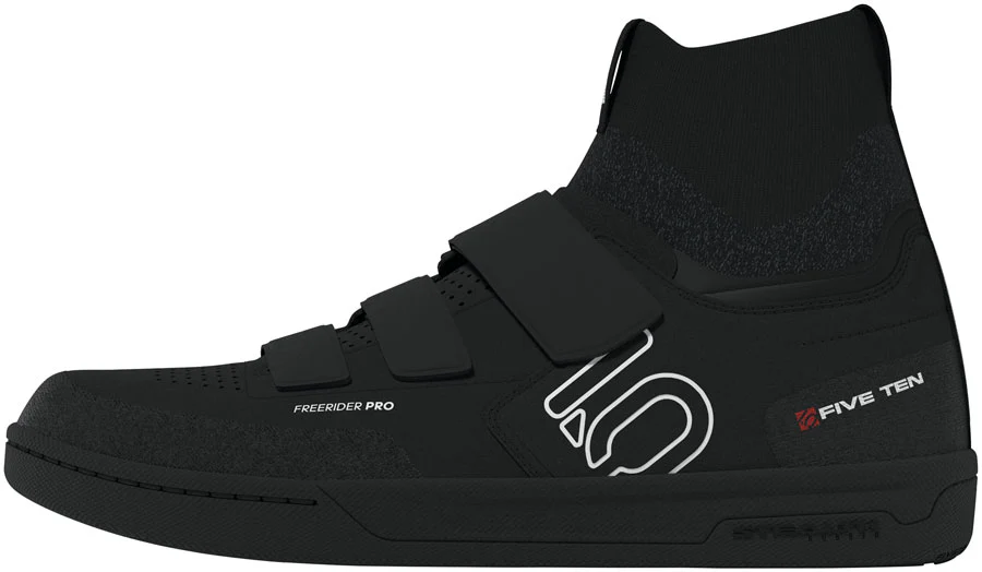 Five Ten Freerider Pro Mid VCS Flat Shoes - Men's Core BLK/FTWR White/Carbon 8.5