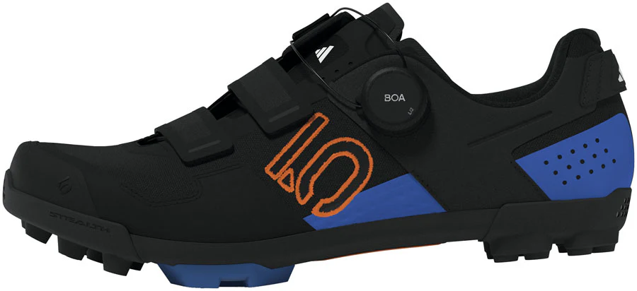 Five Ten Kestrel BOA Mountain Clipless Shoes - Men's Core BLK/Pure Orange/Ray Blue 7.5