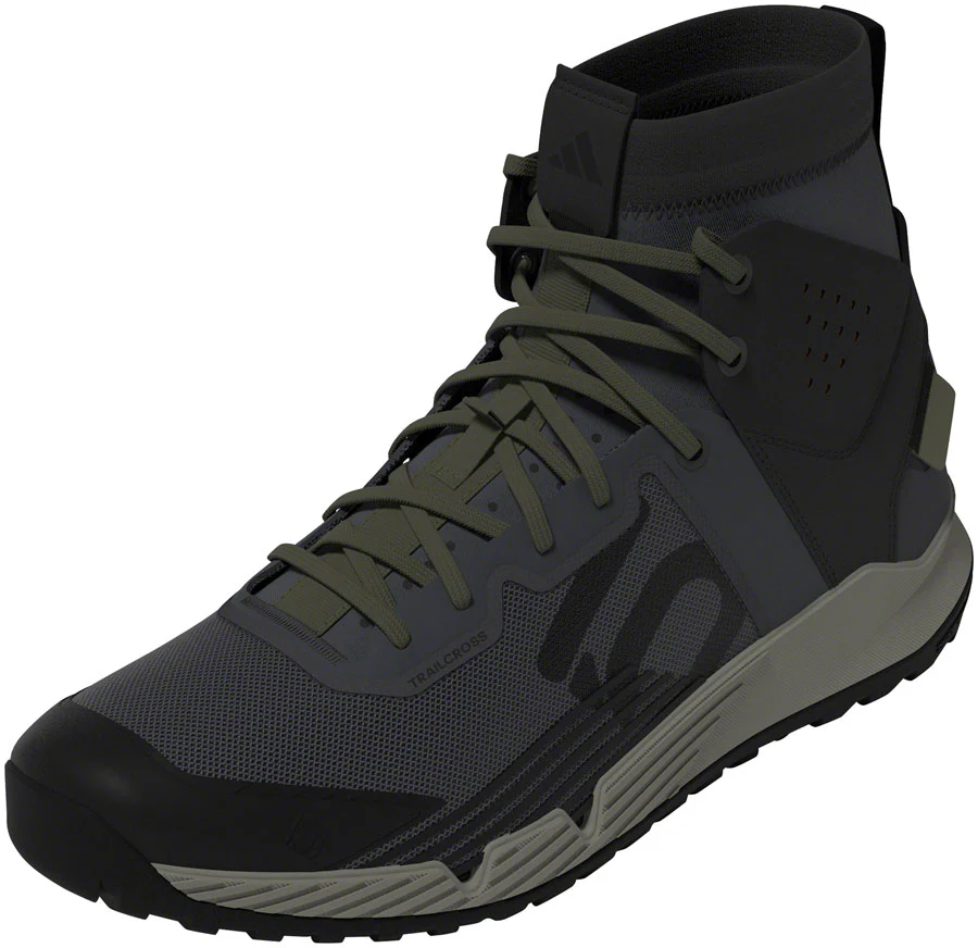Five Ten Trailcross Mid Pro Flat Shoes - Men's Gray Six/Core BLK/Olive Strata 11
