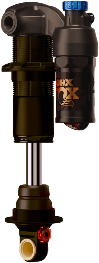 FOX DHX Factory Rear Shock - Trunnion Metric 205 x 60 mm 2-Position Lever Hard Chromoly Stanchion BLK
