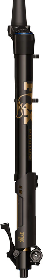 FOX Factory Podium Inverted Suspension Fork - 29" 160 mm 20TA x 110 mm 44mm Offset GRIP X2 68HT Crown BLK/Podium Gold - Image 3