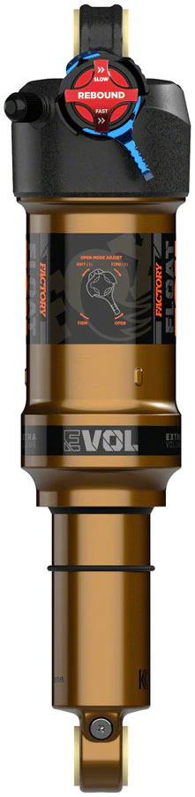 FOX Float Factory Rear Shock - Metric 210 x 50 mm EVOL LV 2-Position Adj 0.4 Spacer BLK/Kashima Coat - Image 2