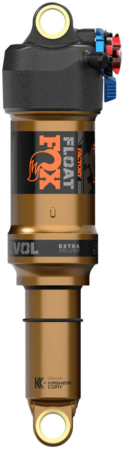 FOX Float Factory Rear Shock - Metric 210 x 50 mm EVOL LV 2-Position Adj 0.4 Spacer BLK/Kashima Coat - Image 3
