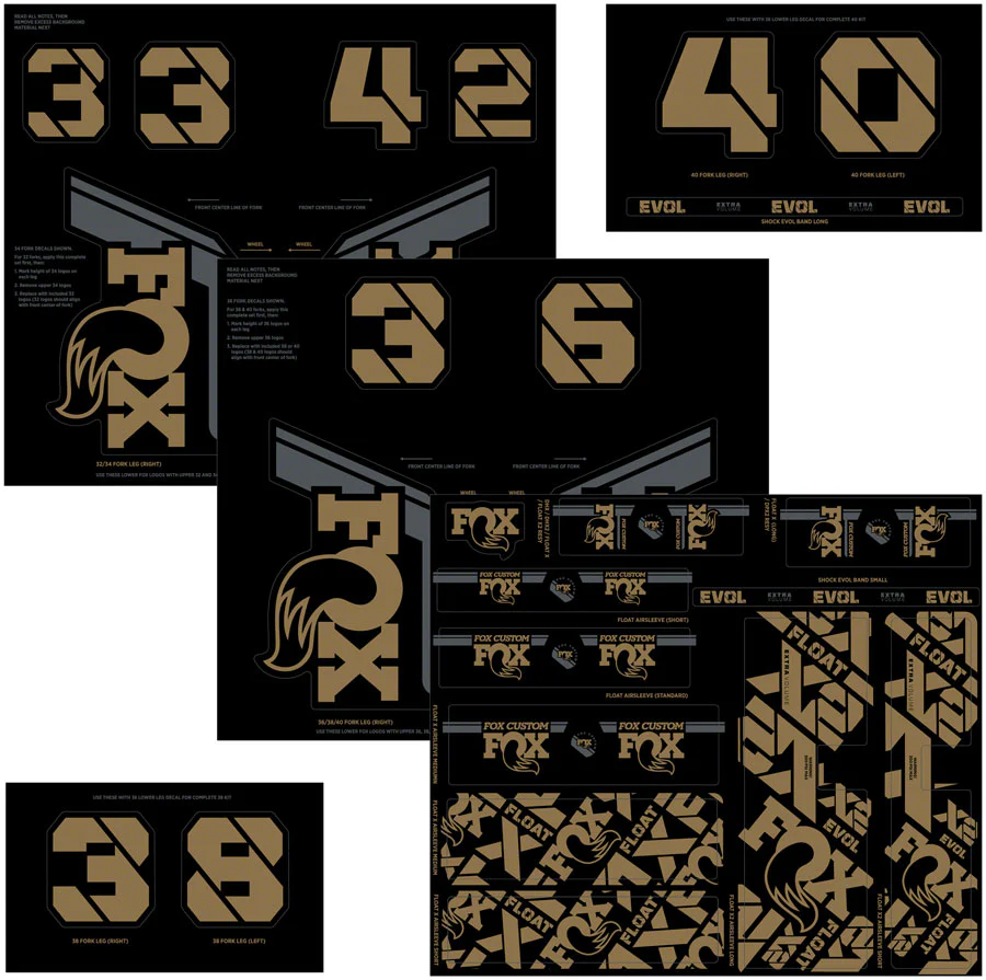 FOX Fork and Shock Decal Kit - Kash - Image 2