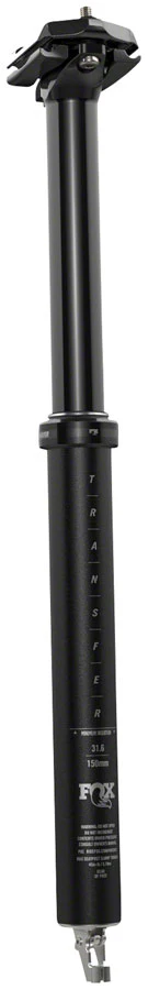 FOX Transfer Performance Elite Dropper Seatpost - 31.6 mm 240 mm Internal Routing Anodized BLK