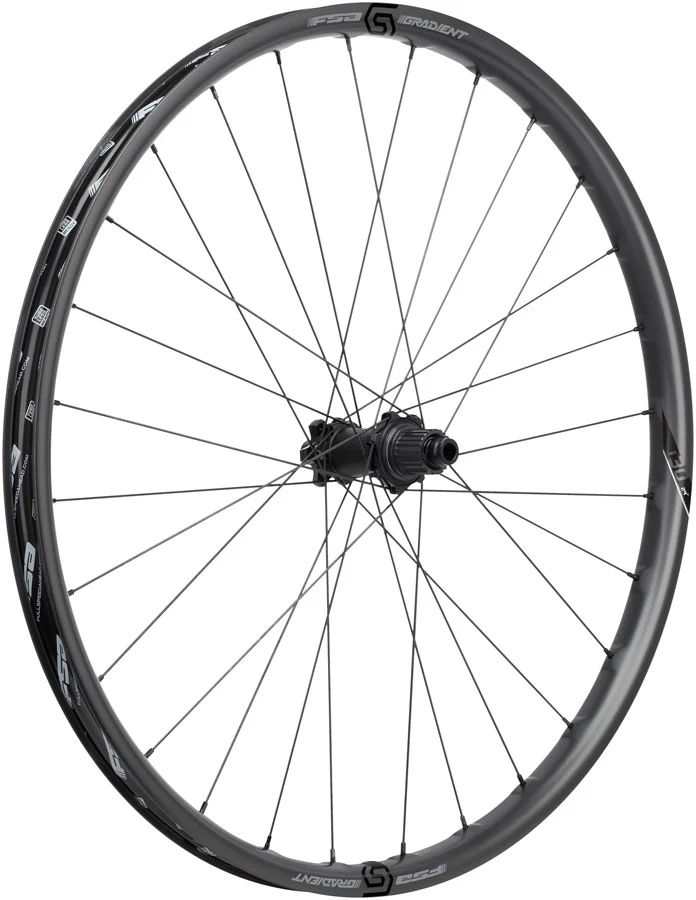 Full Speed Ahead Gradient Carbon i30 Rear Wheel - 27.5" 12 x 148mm 6-Bolt Micro Spline Carbon BLK