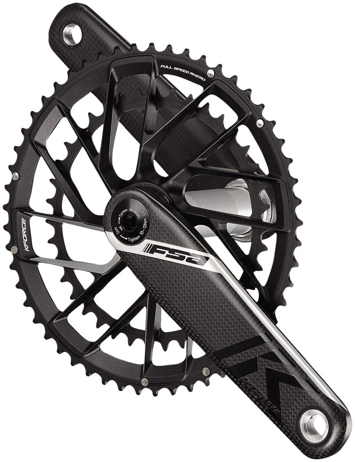 Full Speed Ahead K-Force Team Edition 2x Crankset -165mm 52/39t For SRAM 12-Speed AXS Direct Mount 386EVO Spindle Carbon/BLK