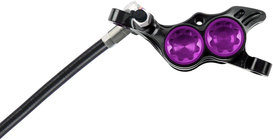 Hope Tech 4 E4 Disc Brake and Lever Set - Front Hydraulic Post Mount Purple - Image 3