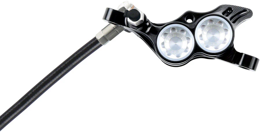 Hope Tech 4 E4 Disc Brake and Lever Set - Rear Hydraulic Post Mount Silver - Image 3