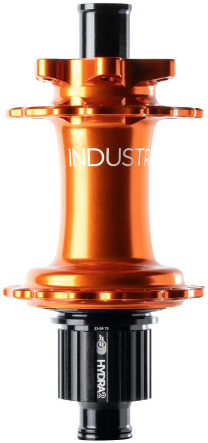 Industry Nine Hydra 2 Classic Rear Hub - 12 x 148mm 6-Bolt Micro Spline Orange 32H - Image 2