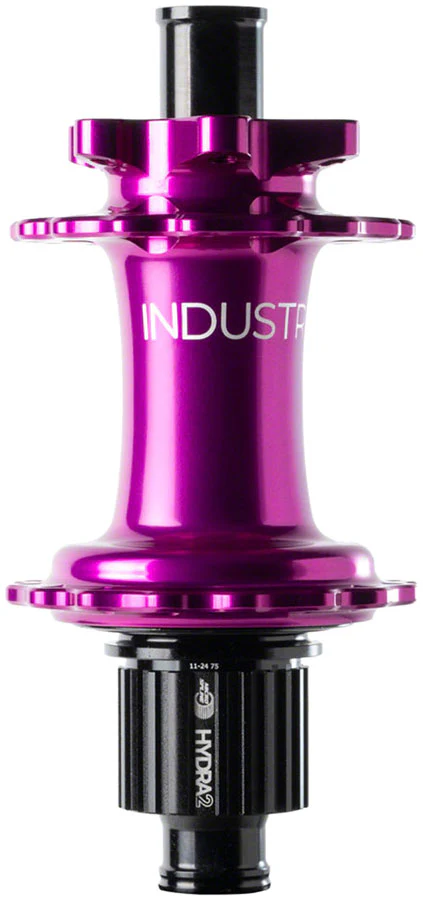 Industry Nine Hydra 2 Classic Rear Hub - 12 x 148mm 6-Bolt Micro Spline Purple 32H - Image 2