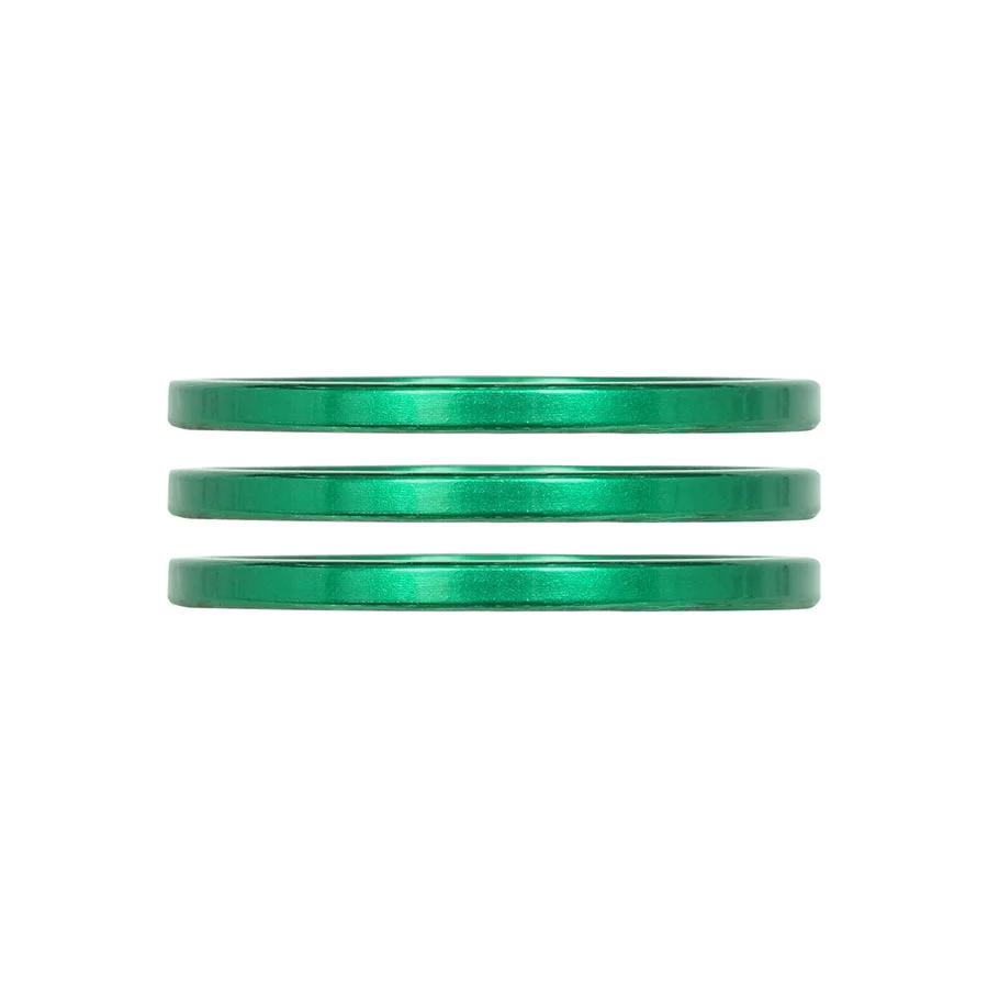 Industry Nine iRiX Headset Spacer 1-1/8'' Height: 2.5mm Aluminum Green 3pcs