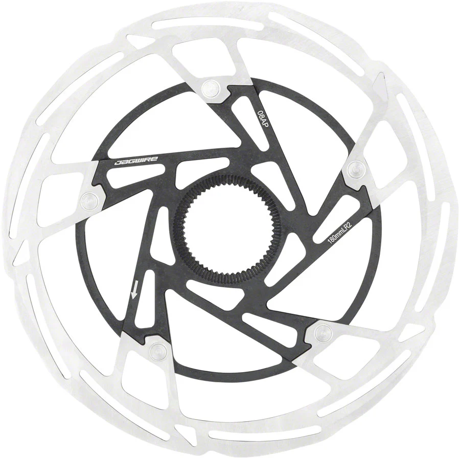 Jagwire Pro LR2 Disc Brake Rotor - 160mm Center Lock Silver/Black - Image 2