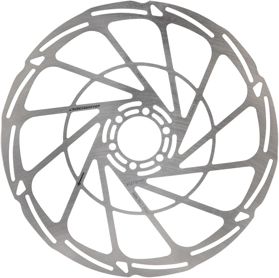 Jagwire Sport SR1 Disc Brake Rotor - 220mm 6-Bolt Silver - Image 2