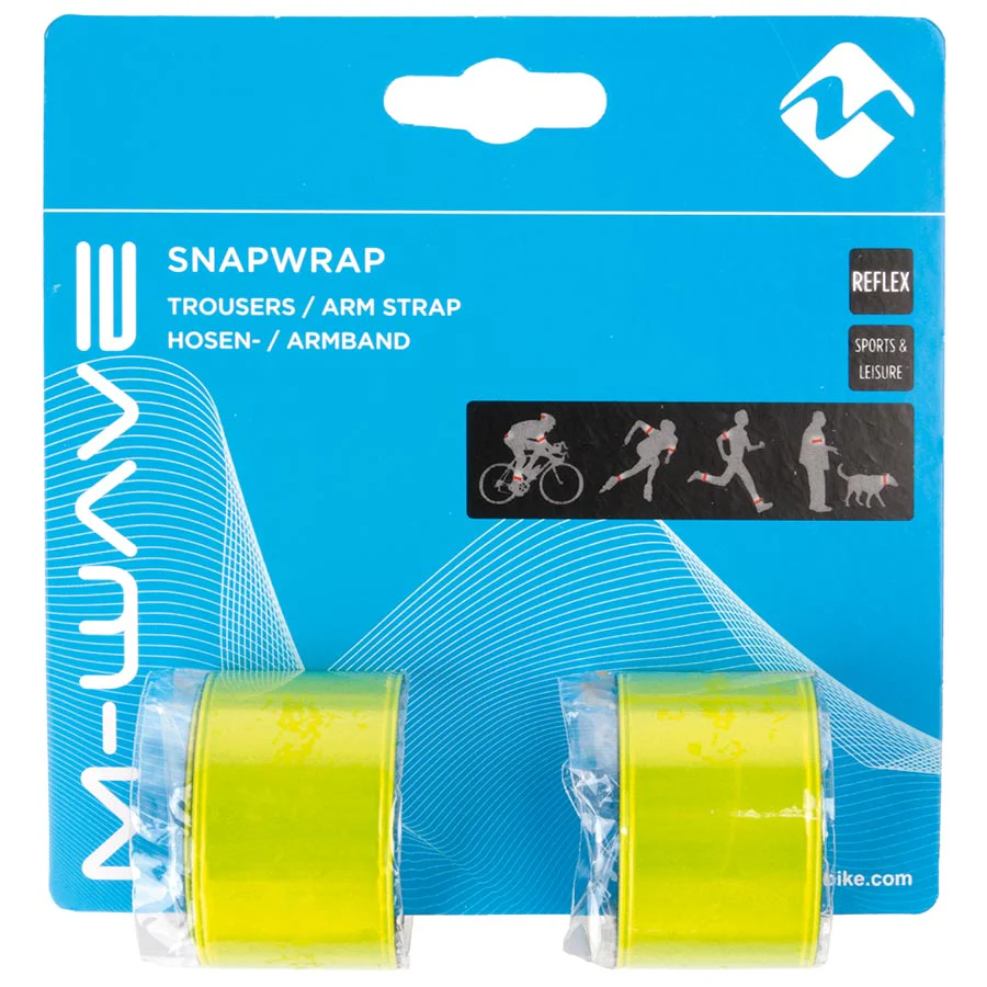 M-Wave Snapwrap Snap-On reflective strap set Yellow