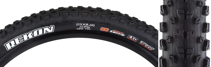 Maxxis Rekon Tire - 29 x 2.4 Tubeless Folding BLK 3C MaxxTerra EXO Wide Trail