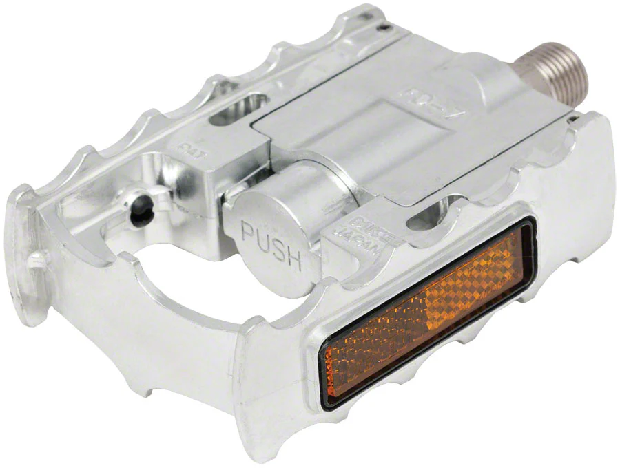 MKS FD-7 Pedals - Folding Aluminum 9/16" Silver