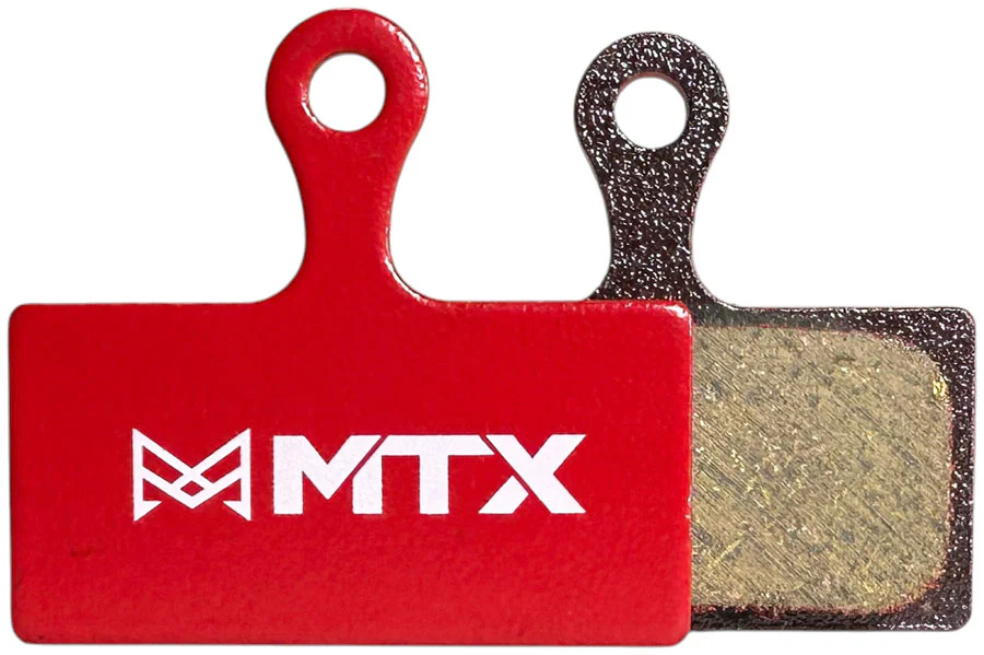 MTX Red Label RACE Disc Brake Pads - Ceramic/Kevlar Compound Shimano XT / XTR / SLX 2-Piston Single Set