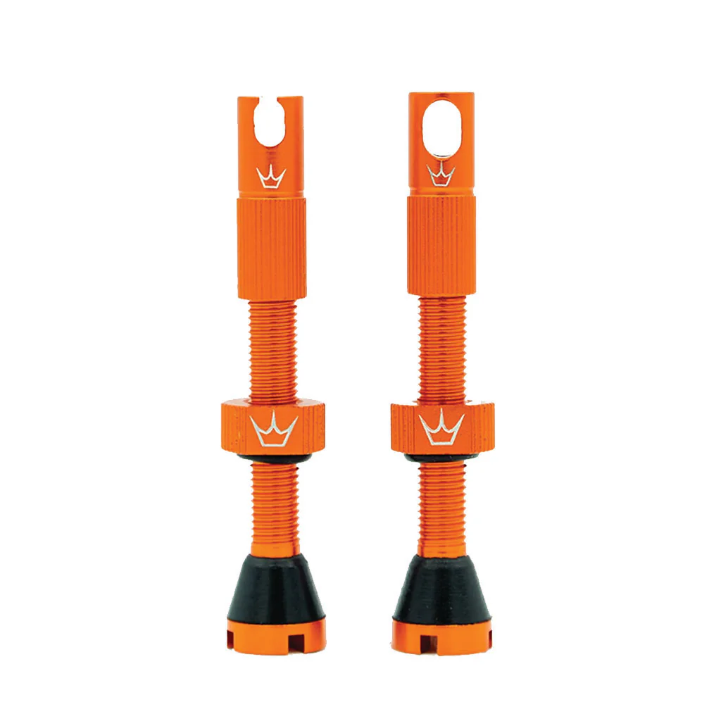 Peaty's Alloy Presta Tubeless Valve Stem Mango 42mm Pair