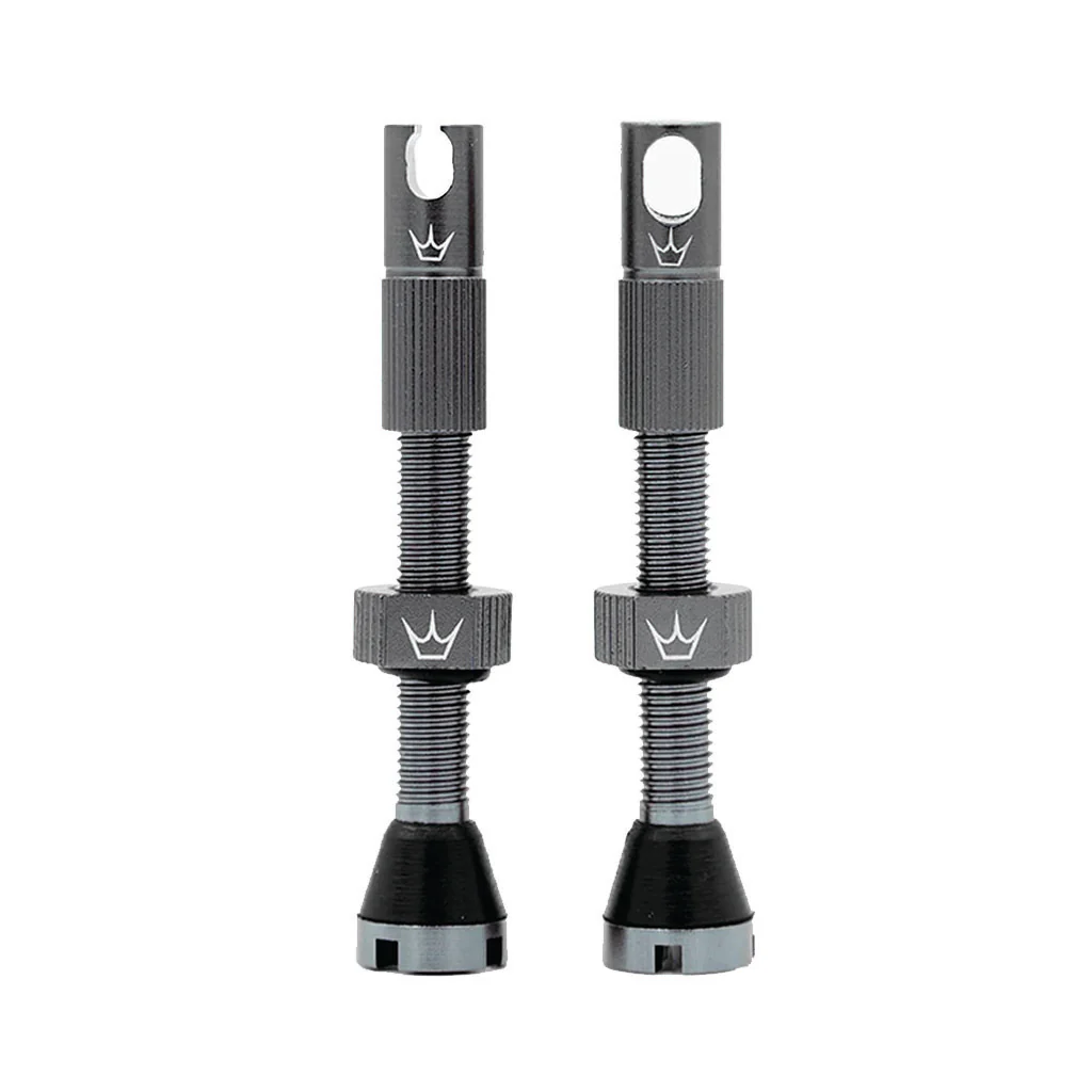 Peaty's Alloy Presta Valve Stem 60mm Pair Slate