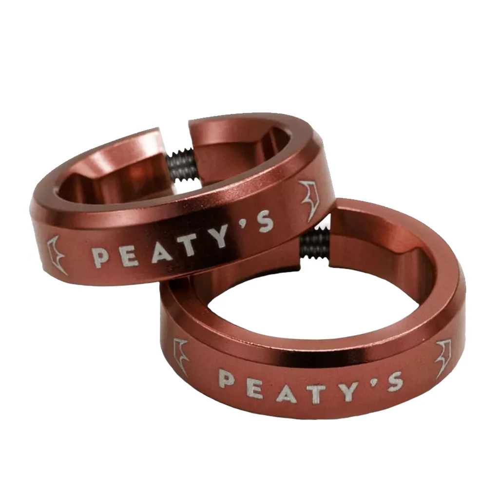 Peaty's Monarch Grip Lockrings Pair Red