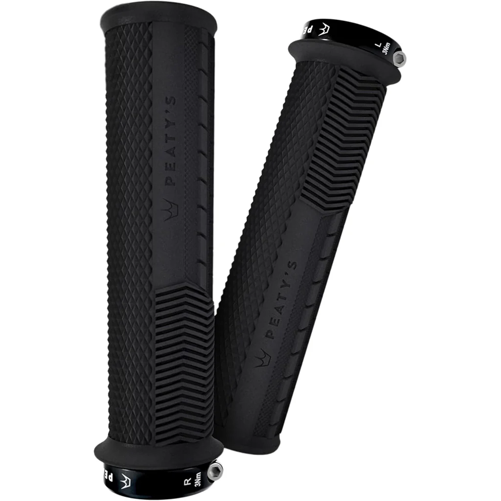 Peaty's Race Control Knurl Thick Lock-On Grips Pair Black