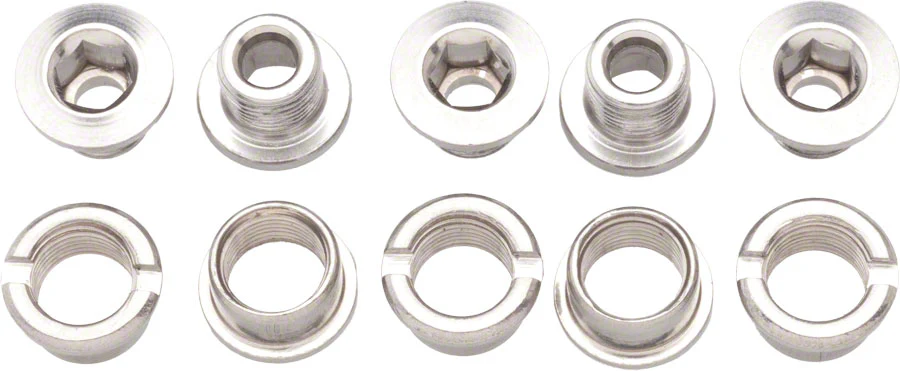 Problem Solvers Single Chainring Bolts Silver Alloy
