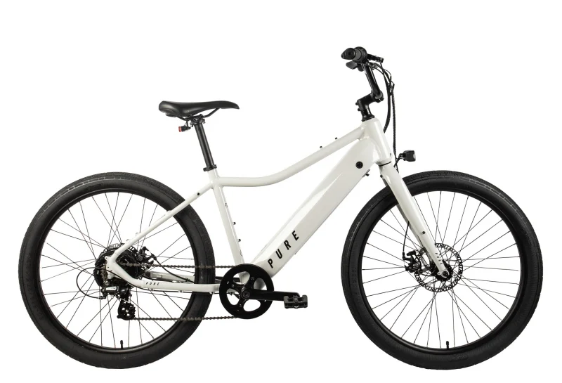 Pure cycles FLUX E-Assist Step-Over 18` / MD Putty 27.5` Black 7 Speed Disc Brakes