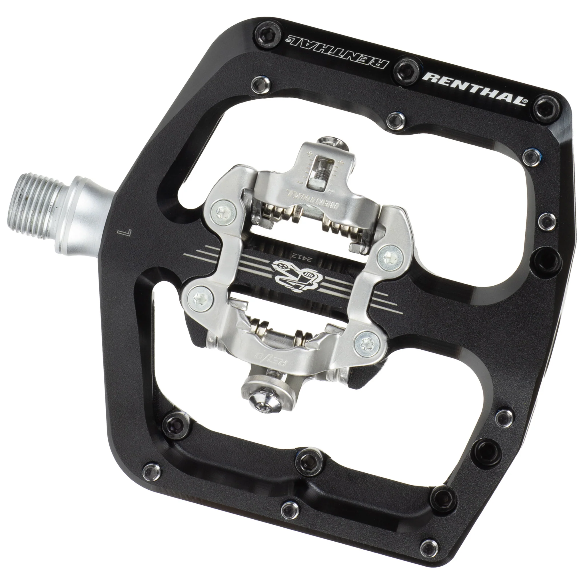 Renthal Revo-DHC Pedals - Dual Sided Clipless Platform Alloy 9/16" BLK Shimano SPD